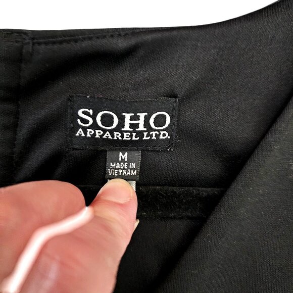 Soho Apparel Black & Silver Cap Sleeve Bodycon Dress Size M - Picture 4 of 9